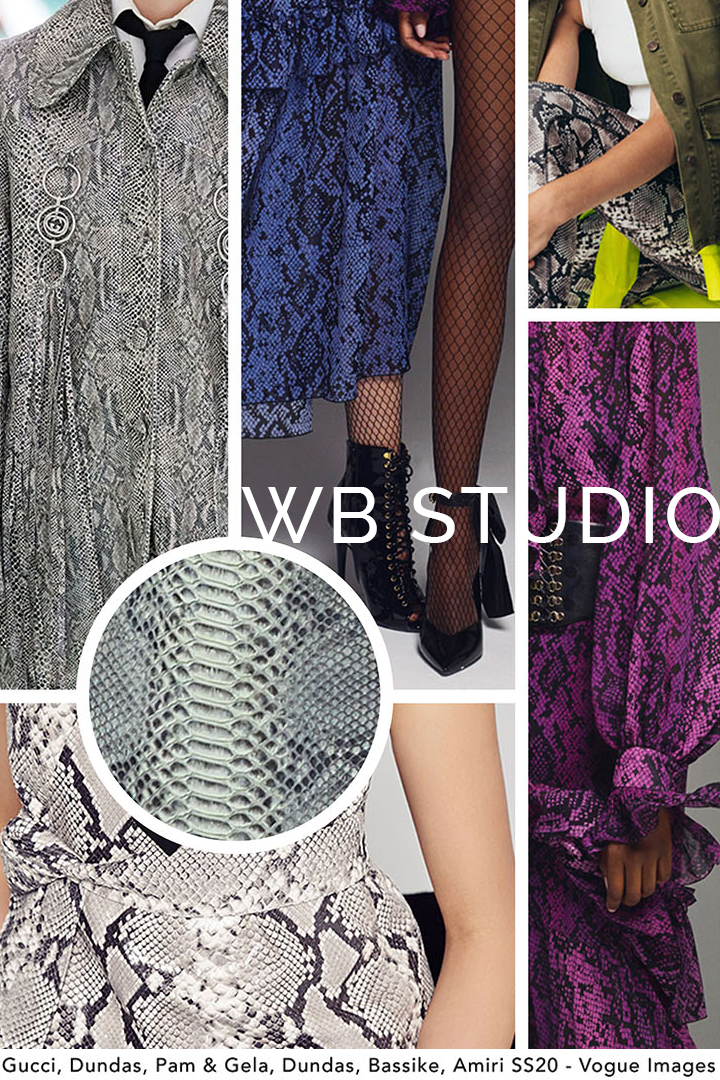 ss20 runway print trends snakeskin